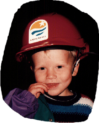 Med hj�lm nere i kraftstationen