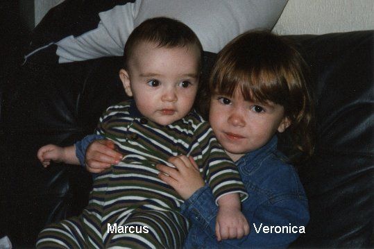 Mina barn Marcus och Veronica dec 1997